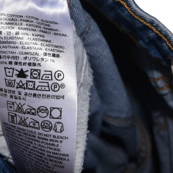 Levi’s 714 Straight Leg Jeans Size 27 Light Wash Raw Hem Y2K Casual - Picture 3 of 10